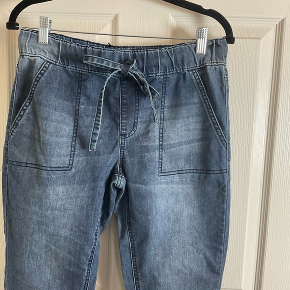 Copper Flash Mid Rise Blue Denim Jogger Jeans size 8P - Picture 3 of 8